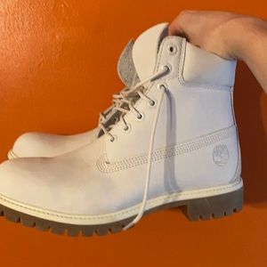 White Timberlands, size 10 mens